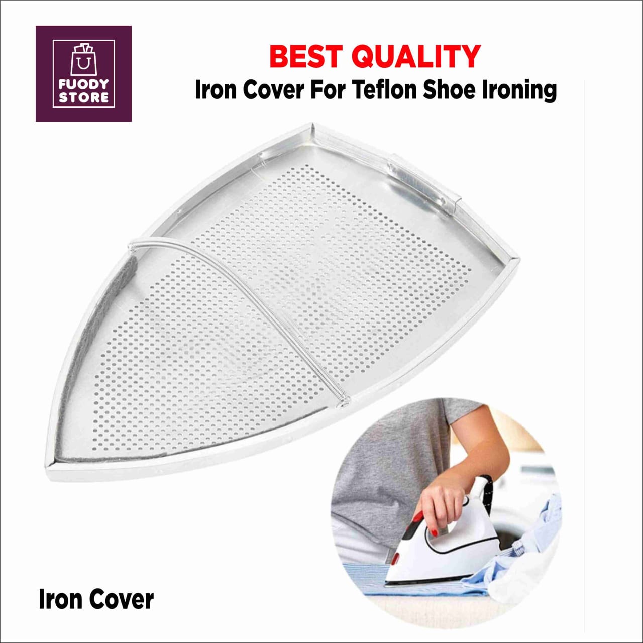 Premium Teflon Iron Cover Shoe – Non-Stick Heat Resistant Soleplate Protector for Steam & Dry Iron